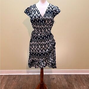 J Crew Blue and White Wrap Dress